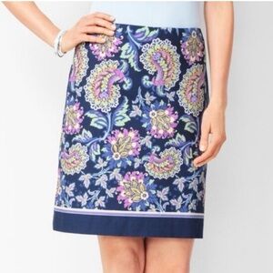 Talbots Paisley A-Line Skirt